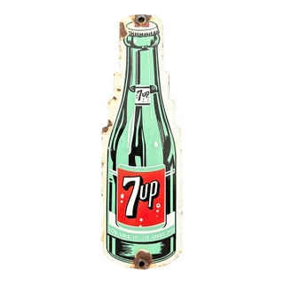 Small 7up Reproduction Metal Advertising Sign For Sale