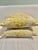 Contemporary Custom Schumacher “Modern Toile” Yellow 18” Pillows With Down Inserts - A Pair For Sale - Image 10 of 10