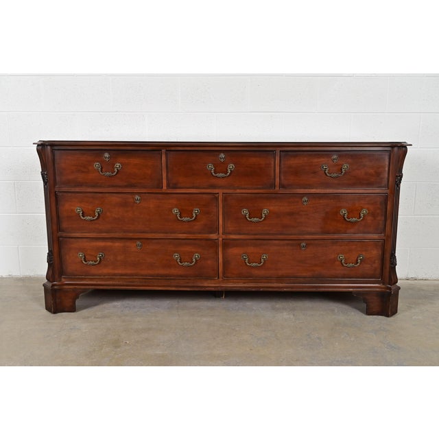 Henredon Georgian Carved Mahogany Seven-Drawer Dresser or Credenza For Sale - Image 13 of 13
