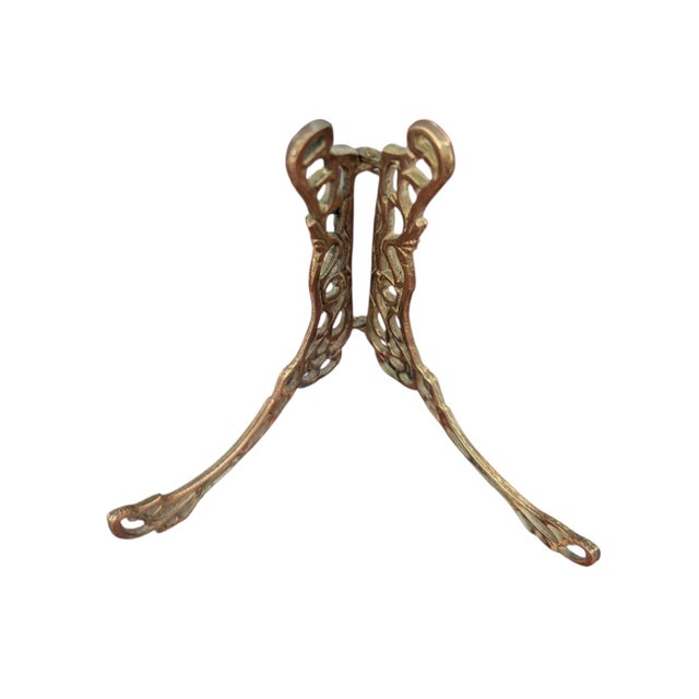 Early 20th Century Solid Brass Tabletop Easel For Sale In Charlotte - Image 6 of 8