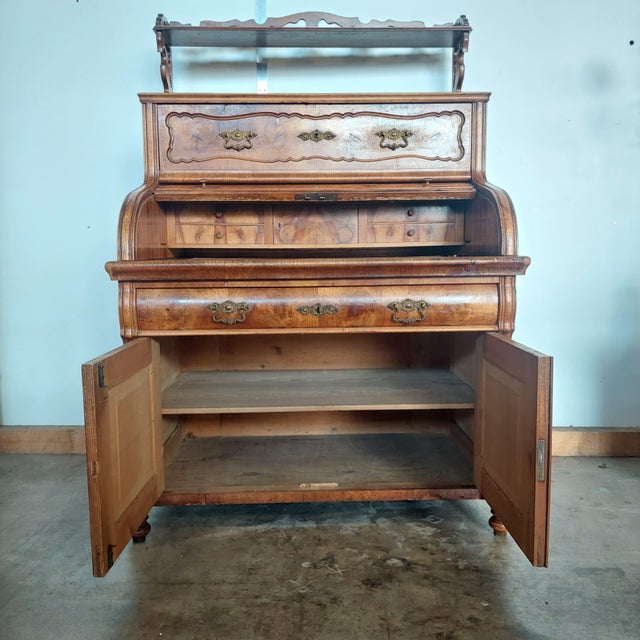 Louis Philippe Cylinder Secretaire For Sale - Image 10 of 18