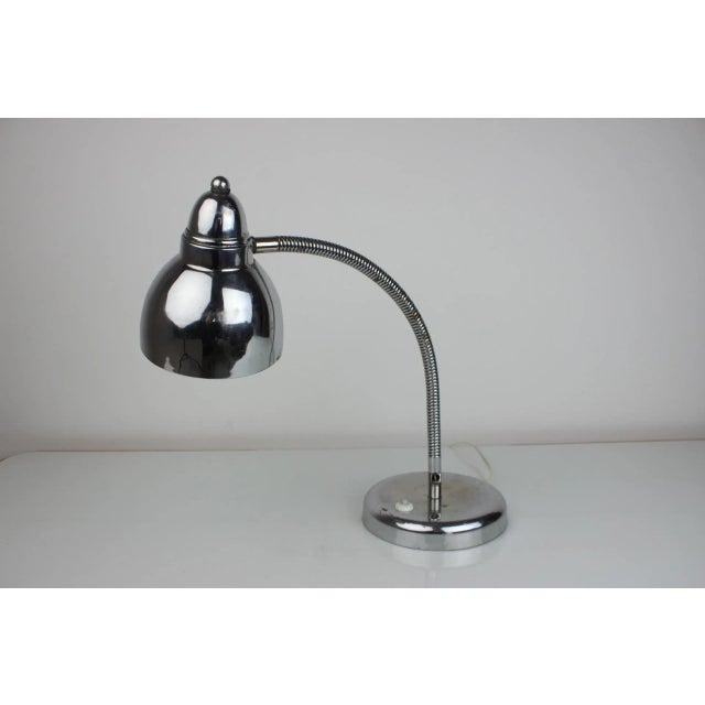 Vintage Table Chrome Lamp, 1950s For Sale - Image 12 of 12