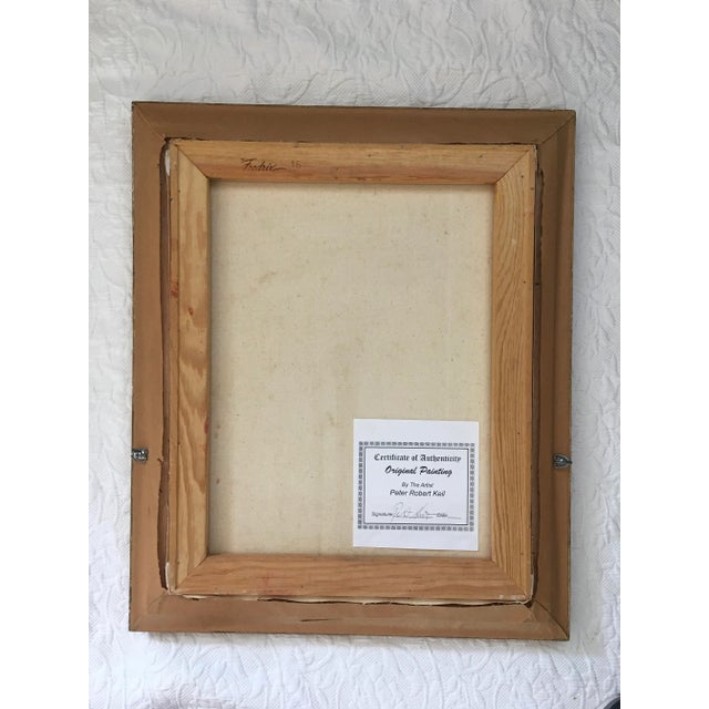 Peter Keil Mirovian Style 1976 Painting by Peter Keil - Framed For Sale - Image 4 of 6