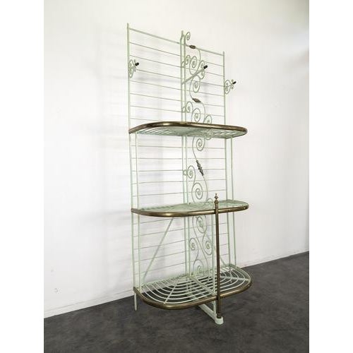 Vintage Bakers Shelf in Green and Gold, in Very Good conditions.