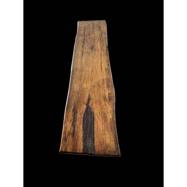 Metal Rustic French Cast and Wrought Iron Live Edge Slab Bench For Sale - Image 7 of 8