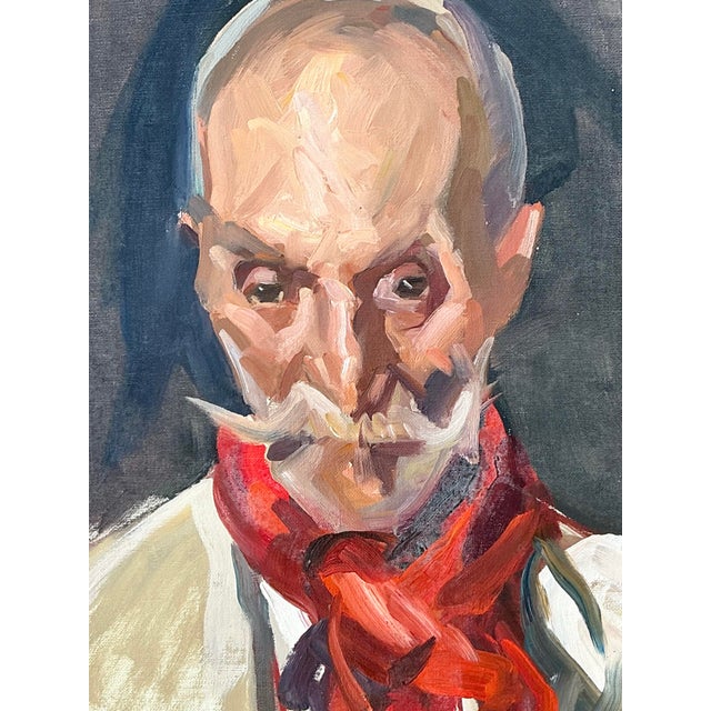 Vintage Framed Oil Portrait of Gentleman For Sale In West Palm - Image 6 of 12