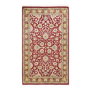 Mogul, One-of-a-Kind Hand-Knotted Area Rug - Red, 3' 1" x 5' 1" For Sale