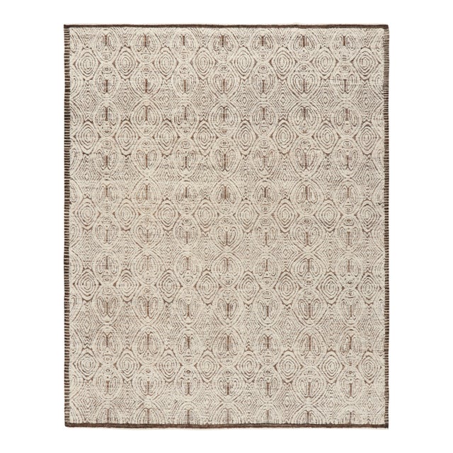 Rug & Kilim’s Moroccan Style Rug in Beige-Brown with Geometric Patterns - 6x8 For Sale
