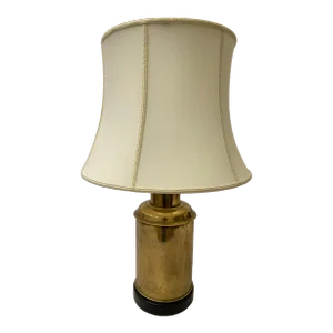1980s Wescal Brass Tea Canister Table Lamp