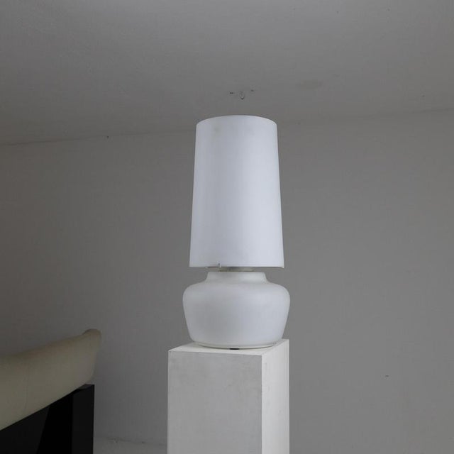 1970s Satin Glass Table Lamp, 1970s For Sale - Image 5 of 9