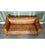 Large Vintage Tan Leather Sofa For Sale - Image 6 of 12