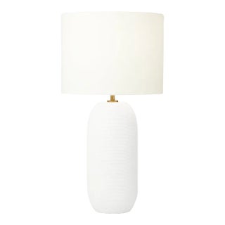 Hable By Visual Comfort Studio Fanny Slim Table Lamp in Matte White Ceramic For Sale