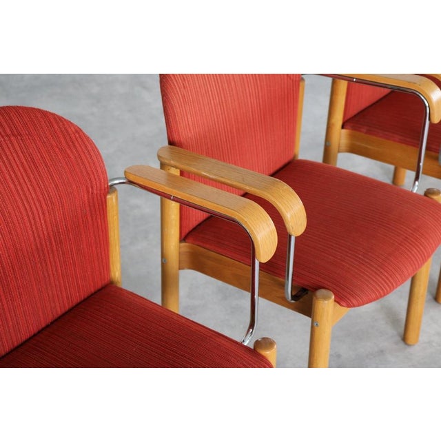 Mid-Century Modern Vintage Armchair from Kinnarps, Sweden, 1980s, Set of 4 For Sale - Image 3 of 8