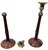 Brown Antique Mahogany and Brass Candlesticks, 1760, Set of 2 For Sale - Image 8 of 10
