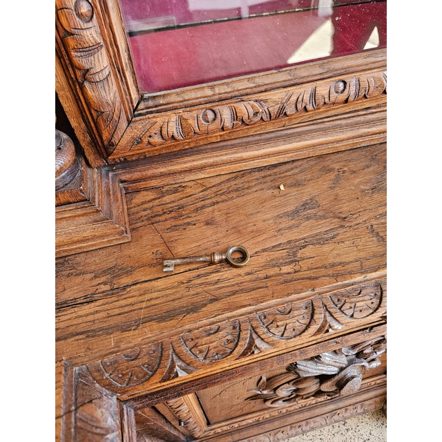 Wood Mid 18th Century Vitrine Louis XIII Showcase Cabinet For Sale - Image 7 of 10