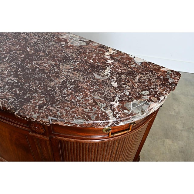 French 19th Century Demilune Mahogany Enfilade For Sale - Image 16 of 18