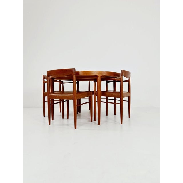Danish Teak and Congac Faux Leather Dining Chairs by H. W. Klein for Bramin, 1960s, Set of 4 For Sale - Image 3 of 11