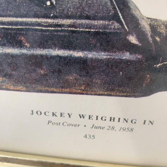 Norman Rockwell Norman Rockwell “Jockey Weighing In” –Saturday Evening Post Cover, June 28, 1958 Reproduction For Sale - Image 4 of 8