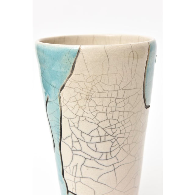 Ceramic Vintage Raku Ceramic Nude Vase, Signed For Sale - Image 7 of 11