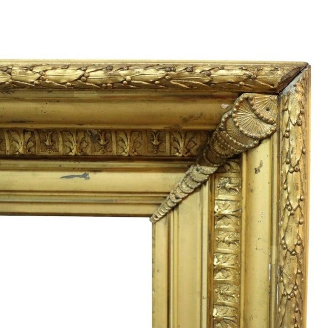 Oversized Antique Gilt Wood Art Frame C1890 For Sale - Image 4 of 8