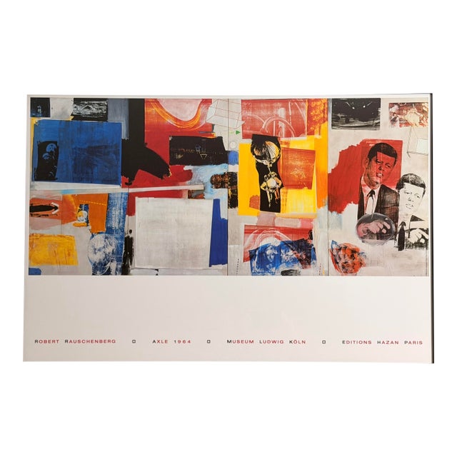 Robert Rauschenberg Exhibition Poster 1989, Featuring Axle 1964 - Cologne-Paris For Sale