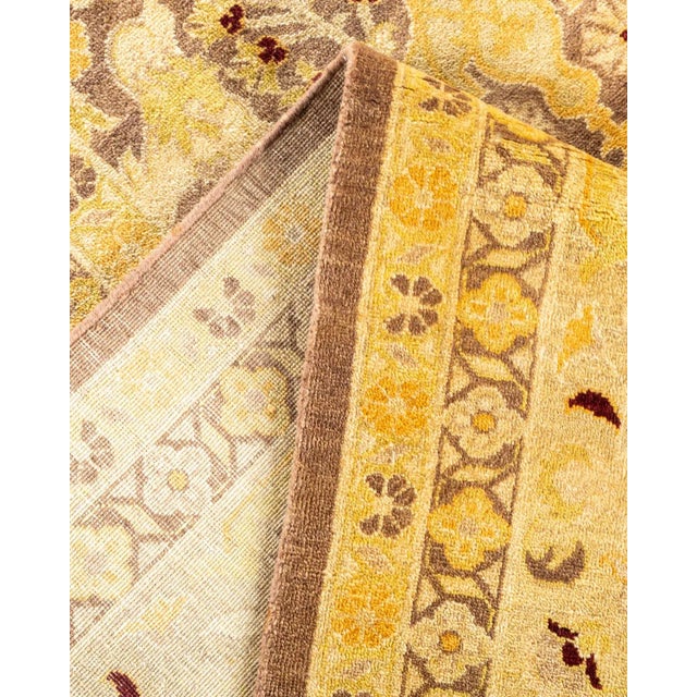 Eclectic, One-of-a-Kind Hand-Knotted Area Rug in Brown, 9' 1" x 11' 10" For Sale In New York - Image 6 of 8