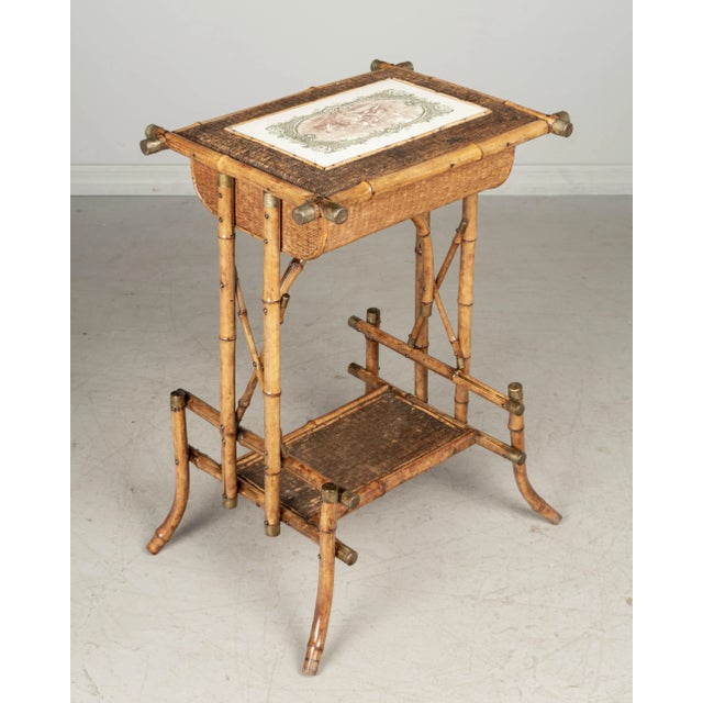 19th Century English Victorian Bamboo Side Table For Sale - Image 13 of 13