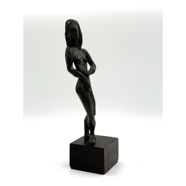 Vintage MCM Brutalist Bronze Sculpture For Sale - Image 11 of 12