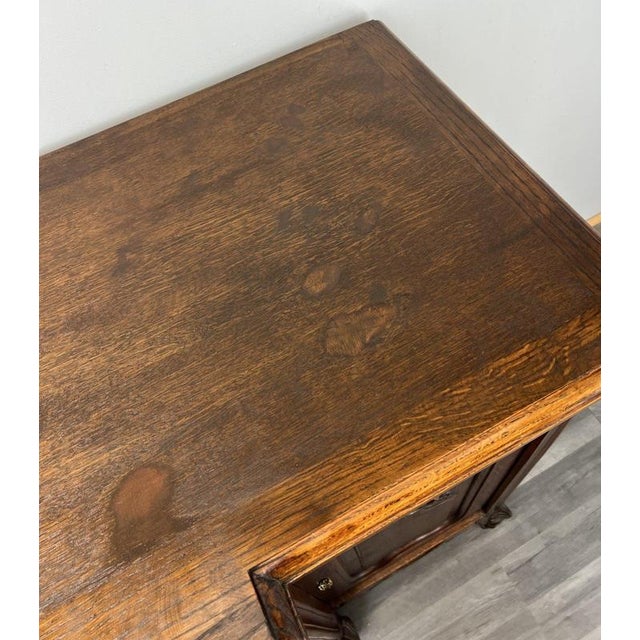 Antique French Louis XVI Carved Oak Cabinet For Sale - Image 15 of 18