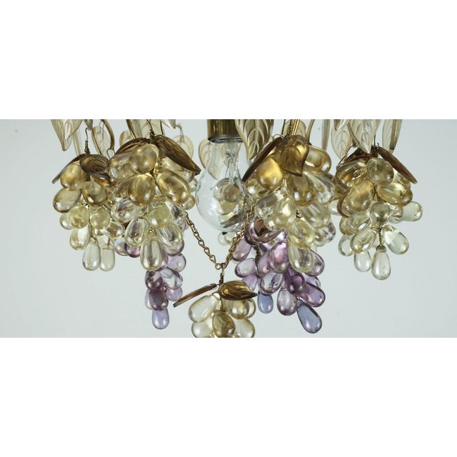 Mid-Century Pendant Light in Crystal Glass and Gilt Brass by Christoph Palme for Palwa, 1970s For Sale - Image 6 of 11