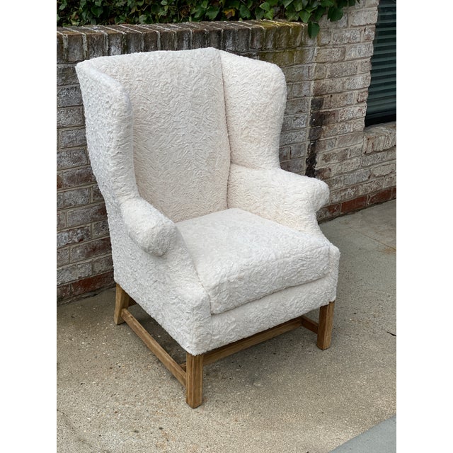 Early 20th Century Upholstered Wingback Chair For Sale - Image 5 of 10