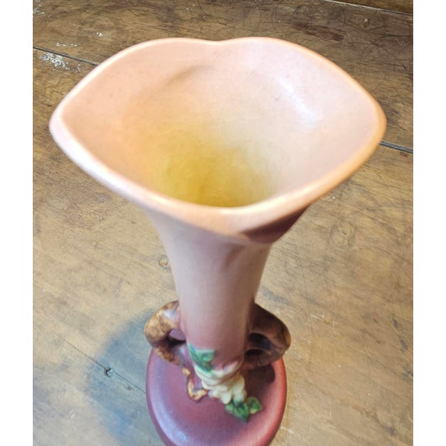 Pink Roseville Apple Blossom Bud Vase For Sale - Image 8 of 10