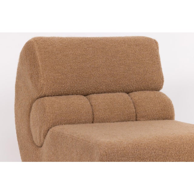 Italian Lounge Chair in Walnut and Cashmere Bouclé from Schumacher, 1970 For Sale - Image 14 of 16