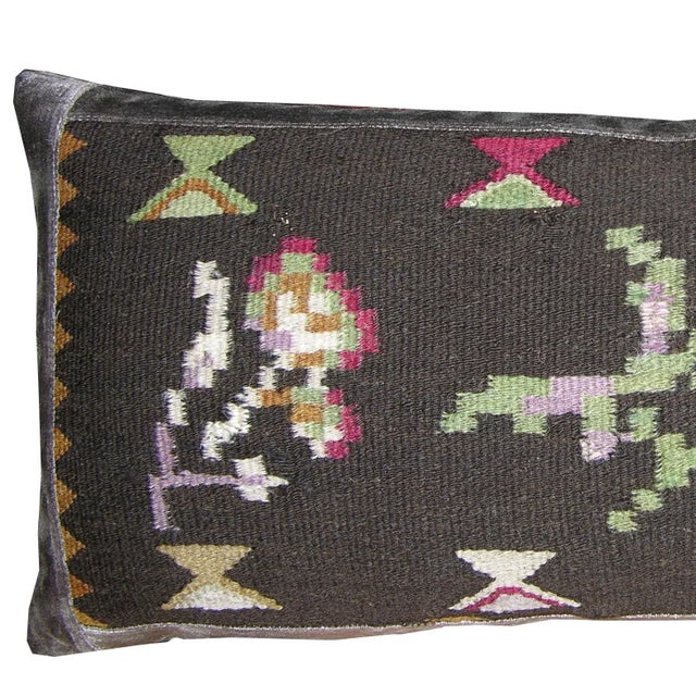 Brown Circa 1880 Antique Bessarabian Pillow For Sale - Image 8 of 9