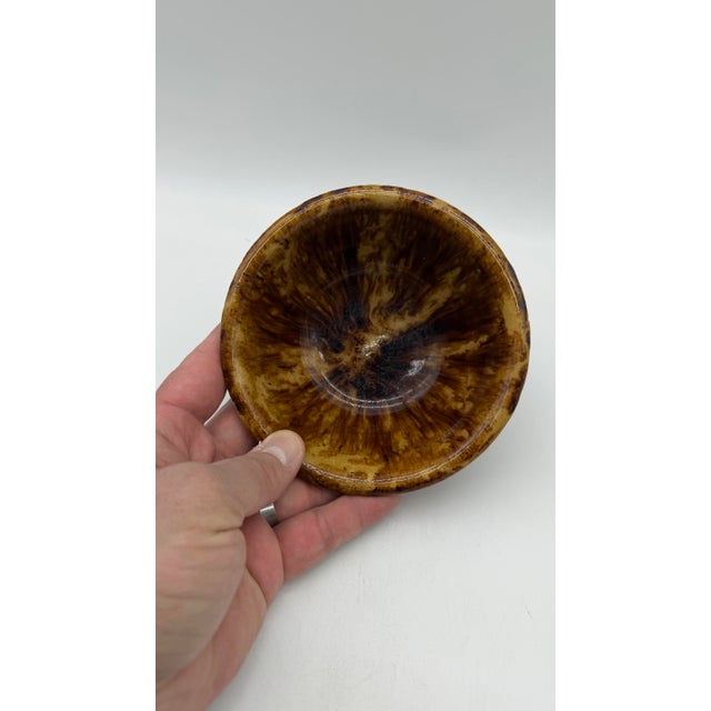 A Very Nice Rockingham Glazed Yellowware Small Sized Mixing Bowl, Circa 1870’s For Sale - Image 9 of 12