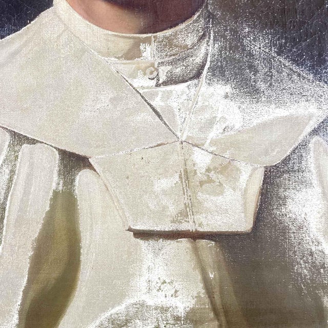 Luigi Mussini, Portrait of a Dominican Father, 1860, Oil on Canvas, Framed For Sale - Image 4 of 6