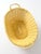 Vintage Painted Yellow Wicker Laundry Basket For Sale - Image 13 of 13