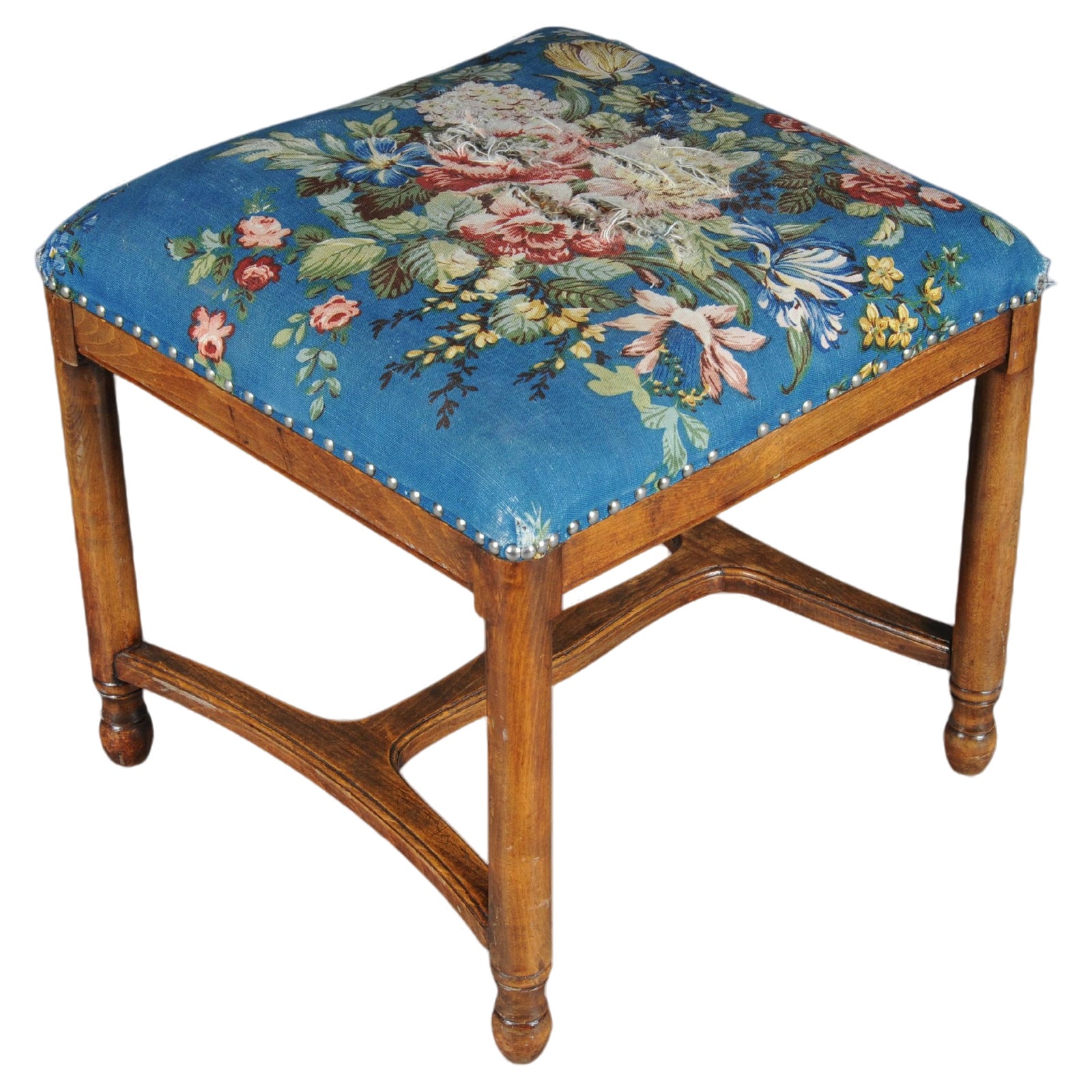 19th Century German Oak Stool | Chairish
