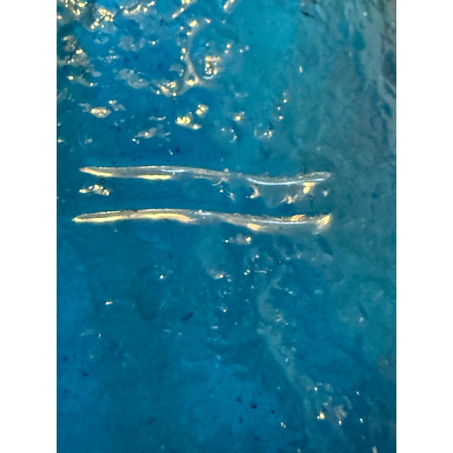 Glass Mid 20th Century Blenko Persian Blue #966 Winslow Anderson Freeform Ashtray/Trinket Dish For Sale - Image 7 of 11