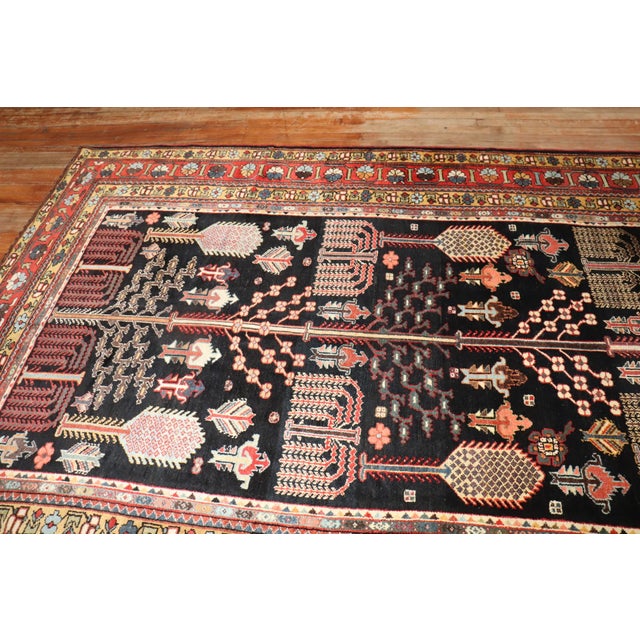 Kurd Bakhtiari Corridor WIllow Tree Antique Runner - 6'4" x 16' For Sale - Image 4 of 12