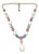 Bochic “Capri” Vintage Ruby & Blue, White Opal Necklace Set In 18K Gold & Silver For Sale