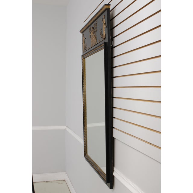 Age: Approx: 60 Years Old Details: Gold Highlights On Black Finish Neoclassical Style Back Paper Has Been Replaced -...