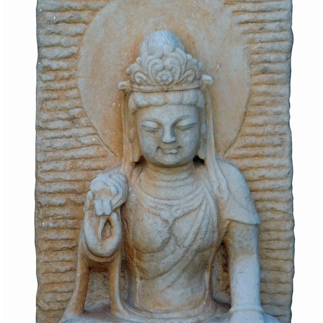 Invite serenity and spiritual elegance into your space with the Ancient-Style Stone Buddha Relief Statue—a timeless piece...
