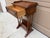 Mid-20th Century Brandt Walnut Faux Bamboo Side Table With Drawer & Magazine Rack For Sale - Image 12 of 17