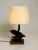 Very Large Iron in the Shape of an Eagle with a Teak Wooden Base Table Lamp, 1940s For Sale - Image 4 of 18