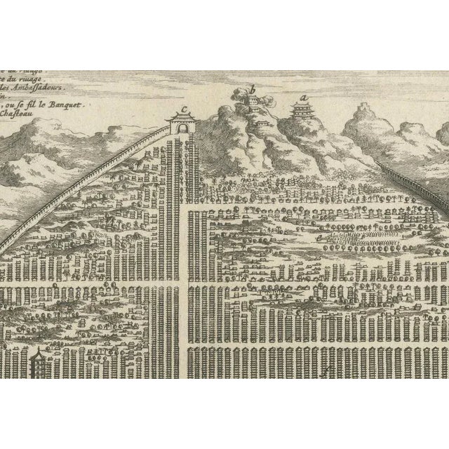This engraving of Guangzhou ("Kanton") is from a French edition of Olfert Dapper's work. The French edition titled " de...