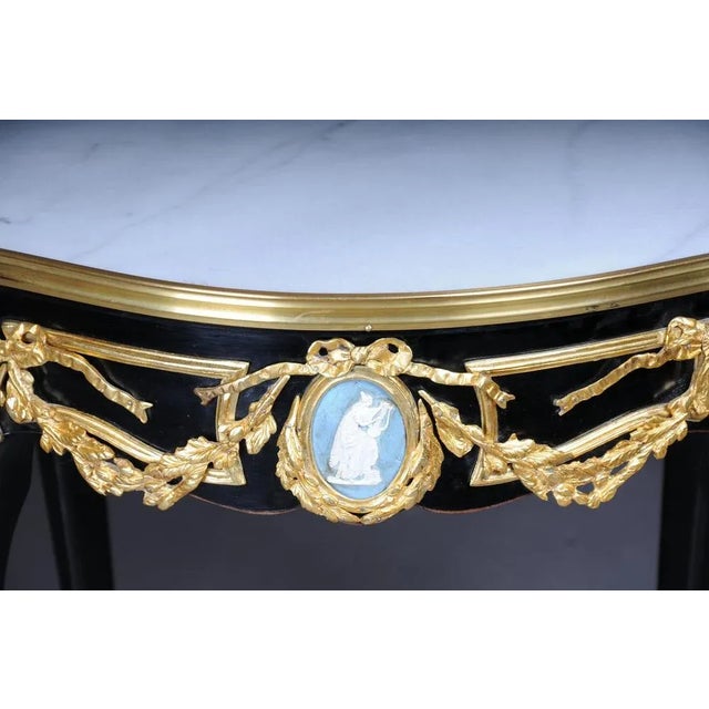 Black 20th Century Louis XV Classic Side Table in Gilt Bronze For Sale - Image 8 of 13