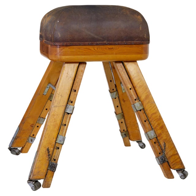 Large Mid/Century Scandinavian Pine Gym Horse, 1950s For Sale