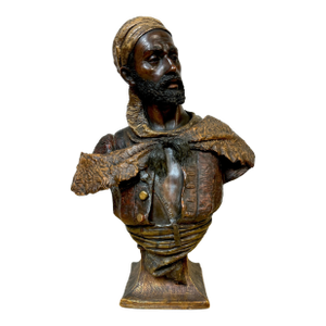 Bust of North African Tribesman, 'DE CA√èD' by Friedrich Siegfried Goldscheider