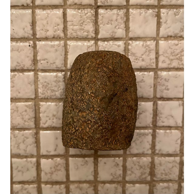 Authentic Antique African Sculpture - Green Soapstone - Unique Small Size For Sale - Image 11 of 11